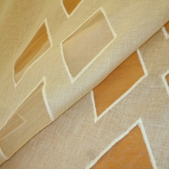 Beacon Hill Linen Diamond Sand Luxury Drapery Sheer Made in Belgium - Picture 8 of 10